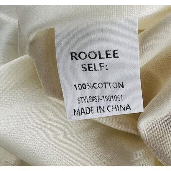 ROOLEE Women's Dress size Medium Embroidered Sunflowers Short Sleeves NWT boho - Picture 5 of 5